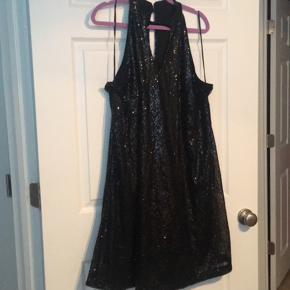 Sequin Choker Dress